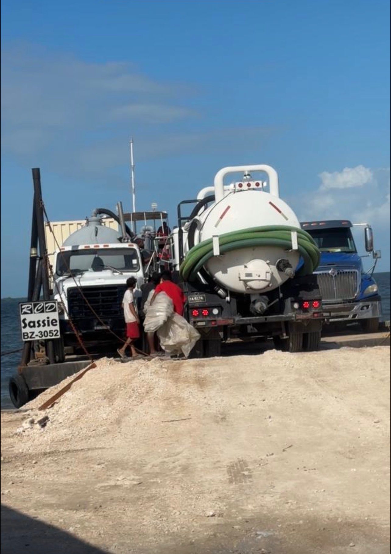 Sutherland Septic fleet transported across Belize