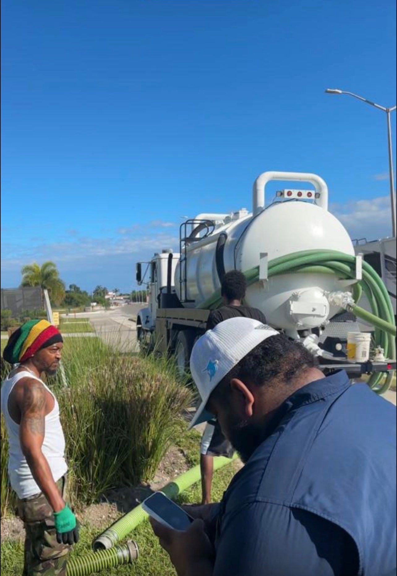 Sutherland Septic crew servicing a commercial property